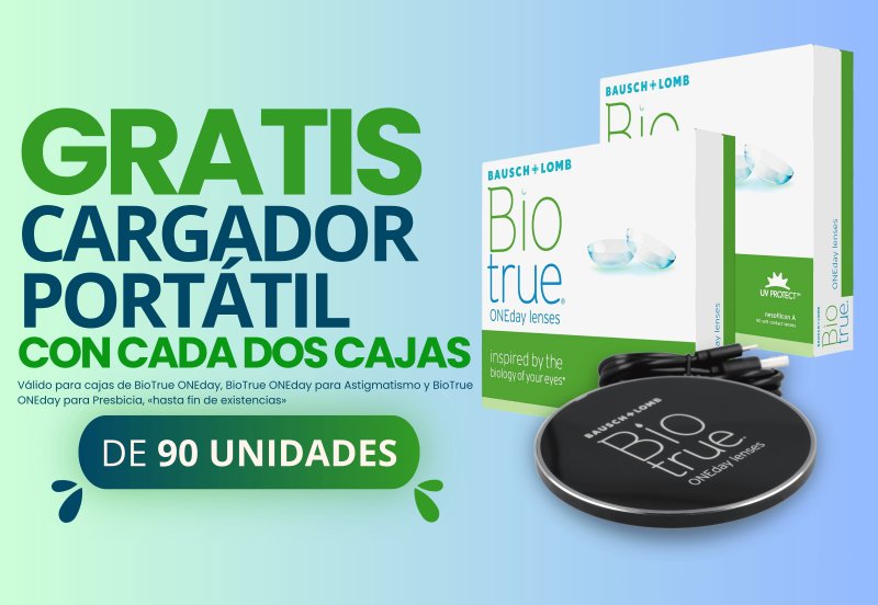 Cargador gratis con cada 2 cajas