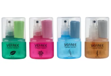 Kit Limpiador VEFREE - Spray 25ml aromatizado - Opticonfort tus ópticas y  centros auditivos en Madrid y Parla