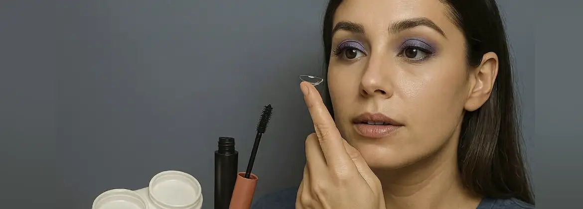¿Cómo usar lentillas y maquillaje de ojos?