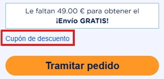 Donde poner el cupón